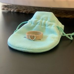 Tiffany’s mesh heart ring